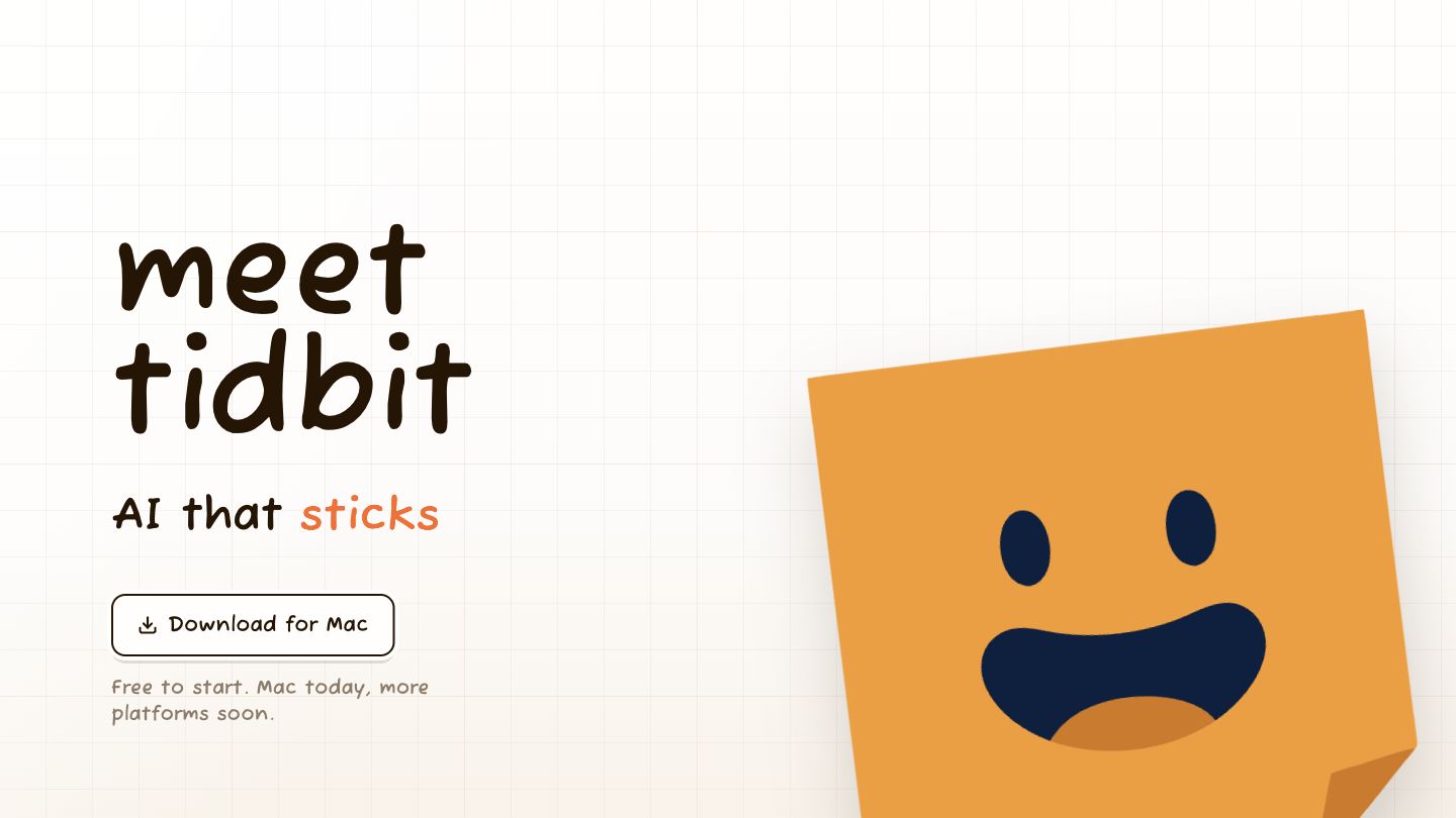 Preview of the Tidbit website